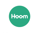 HOOM logo+tagline wit